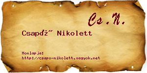 Csapó Nikolett névjegykártya