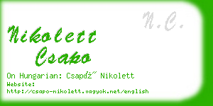 nikolett csapo business card