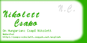 nikolett csapo business card